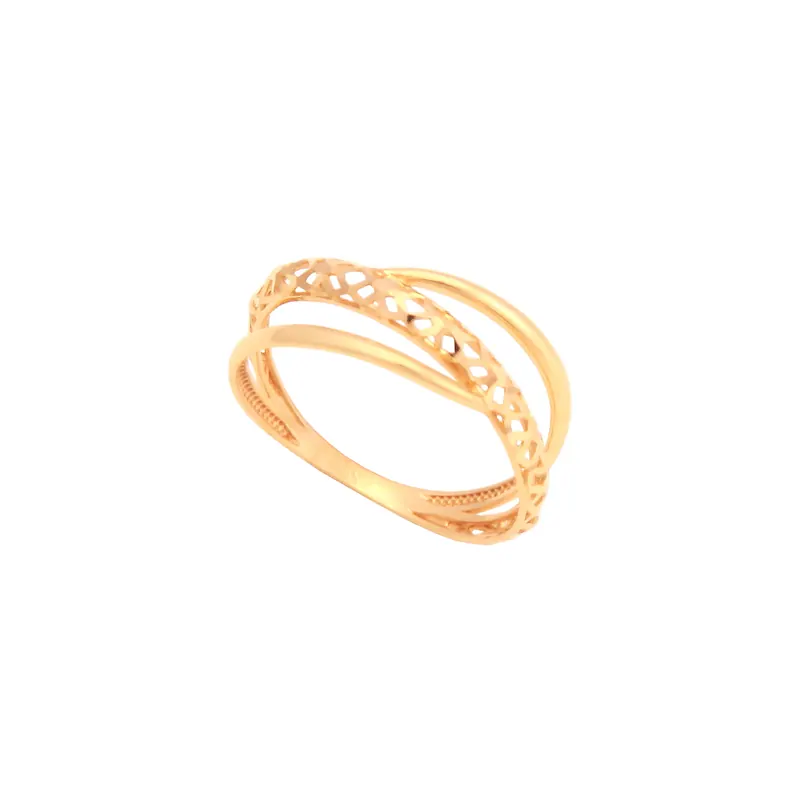 Anel 3 fios, joia em ouro 18k