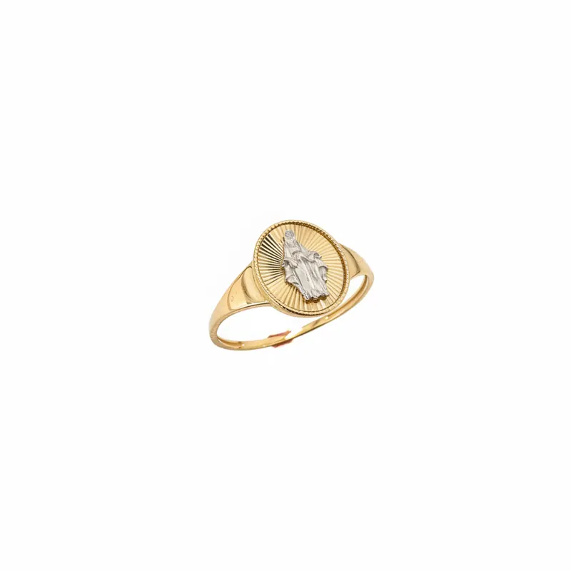 Anel Chancela Nossa Senhora das Graças, joia em ouro 18k