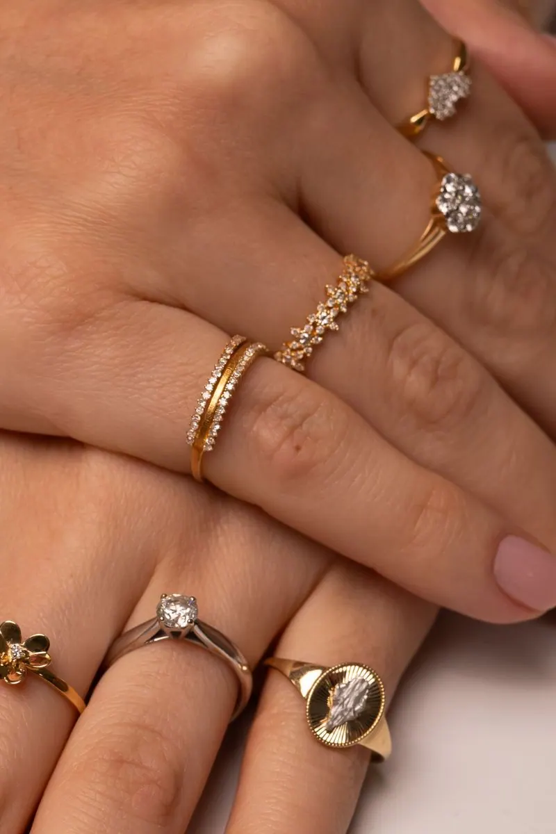 Meia Aliança Dupla de Diamantes, foto 3