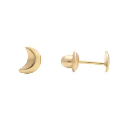 Brinco Lua, joia em ouro 18k