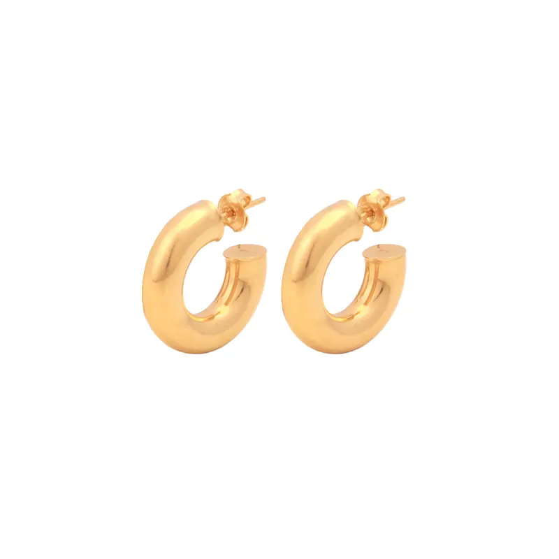 Brinco Argola Bold, joia em ouro 18k