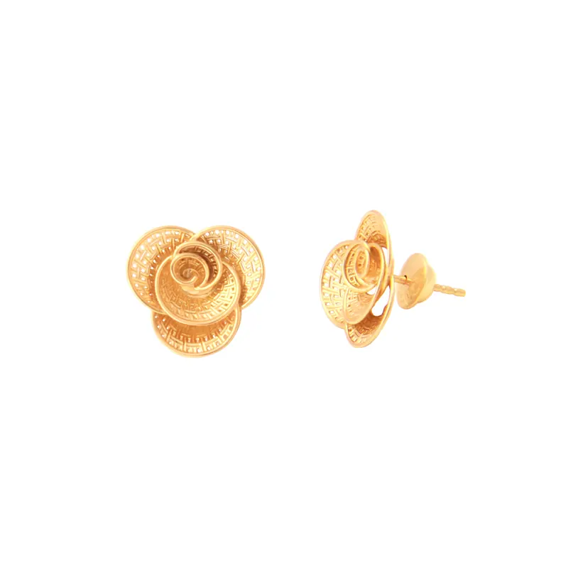 Brinco Flor Telado, joia em ouro 18k