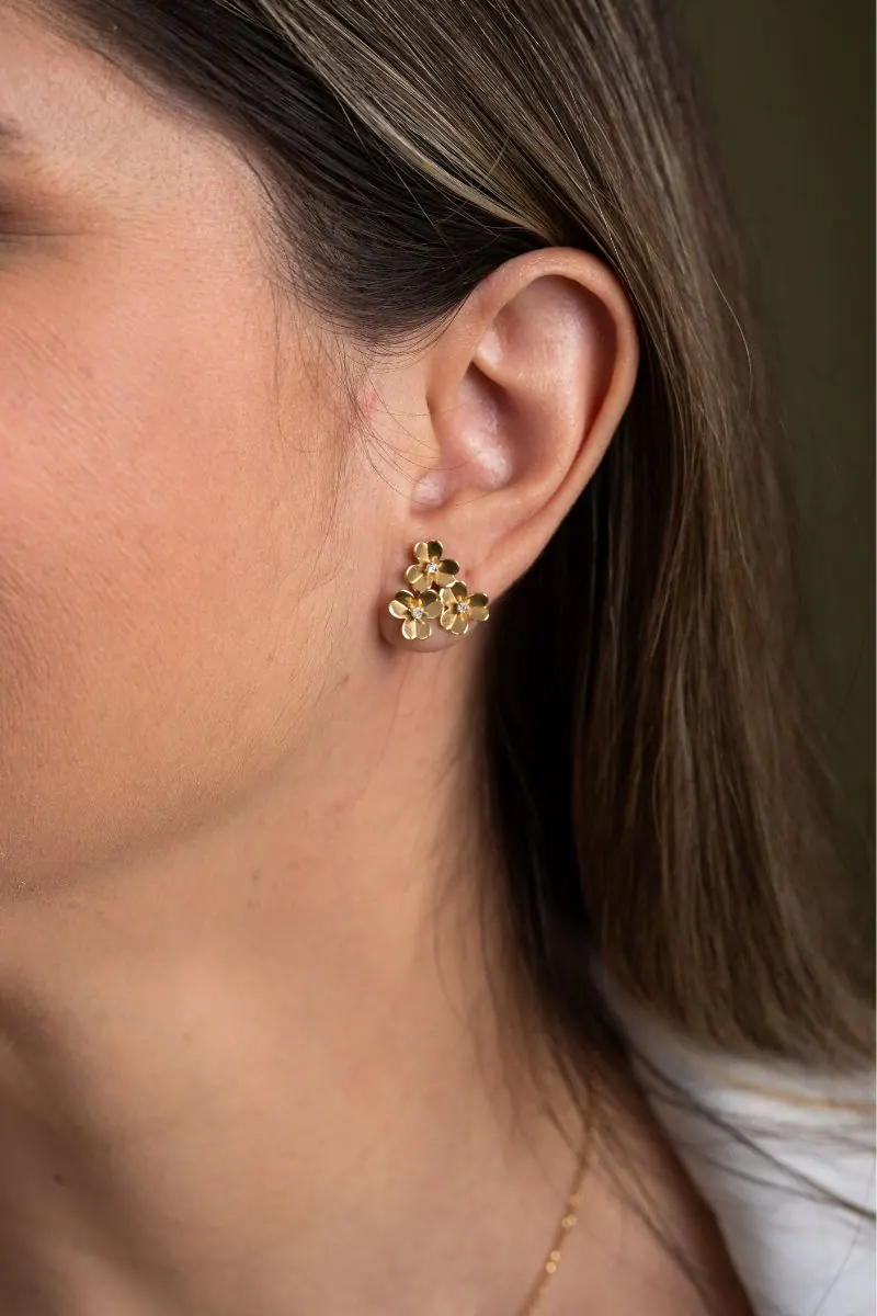 Brinco Floral com Diamantes, foto 2