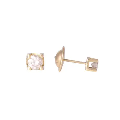 Brinco Solitário Diamantes 20pts, joia em ouro 18k
