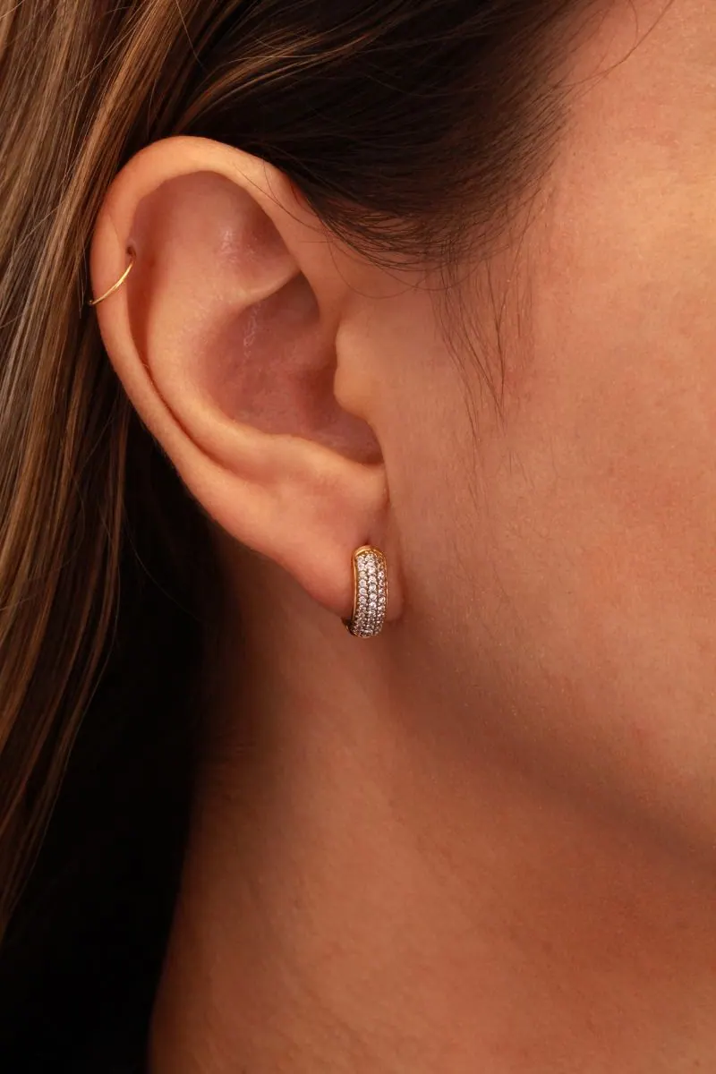 Brinco Argola Pavê Diamantes, foto 2