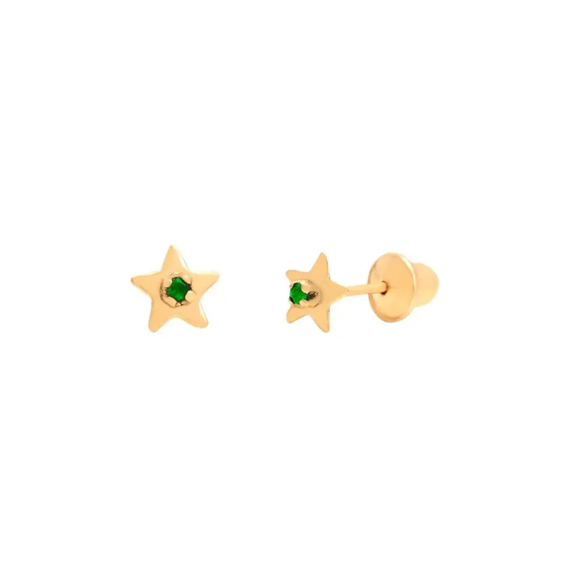 Brinco Estrela, joia em ouro 18k