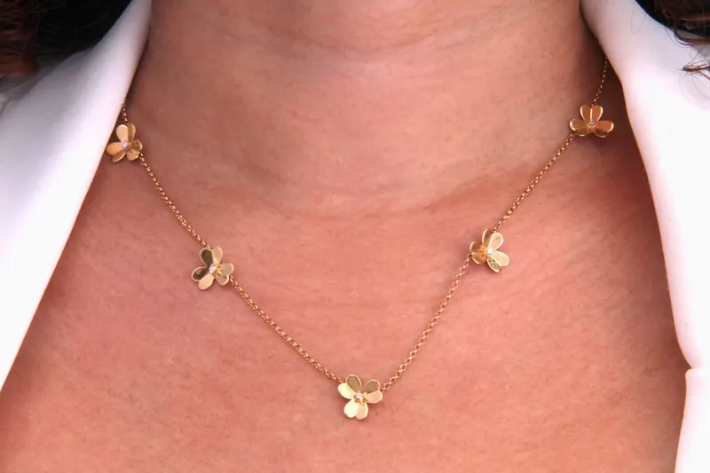 Colar Floral com Diamantes, foto 2