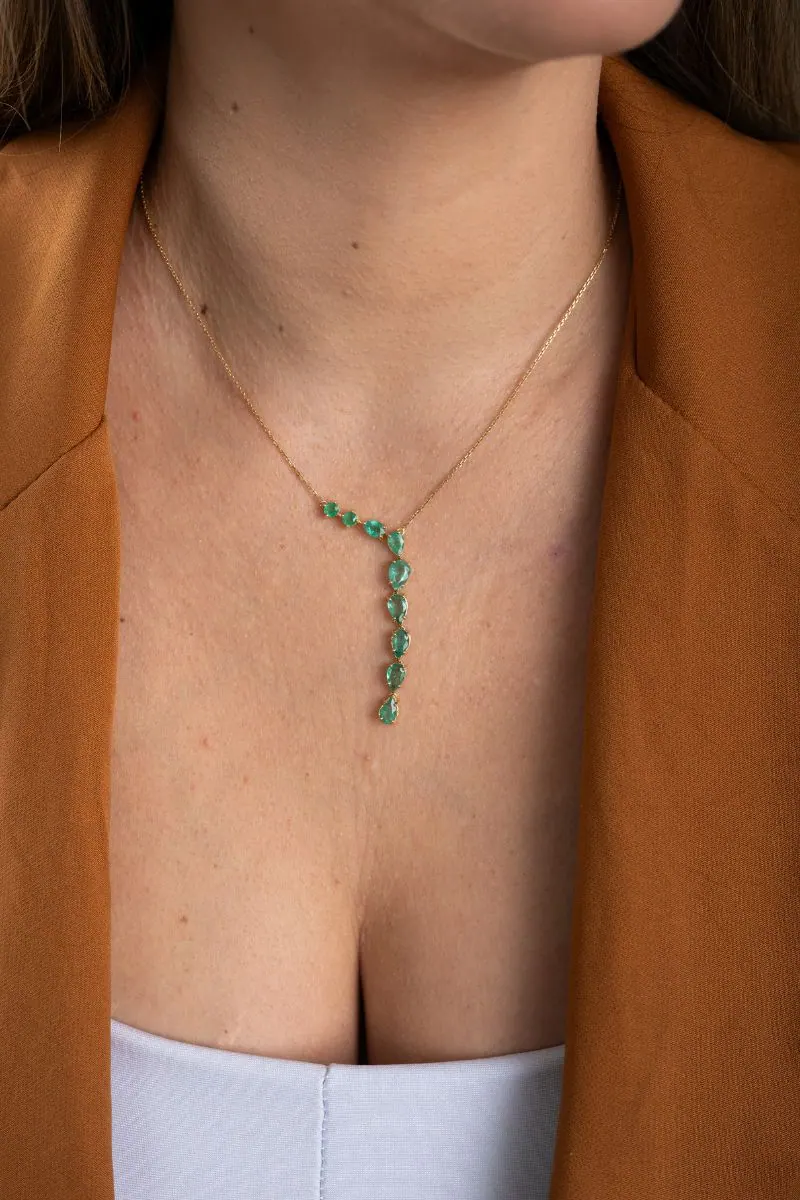 Colar Gotas de Esmeralda, foto 2