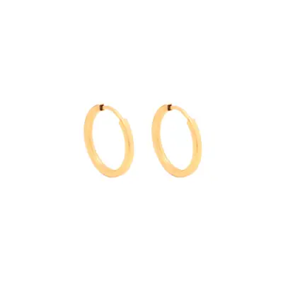 Argola Fio Quadrado 10mm, joia em ouro 18k