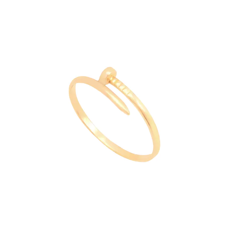 Anel Prego, joia em ouro 18k