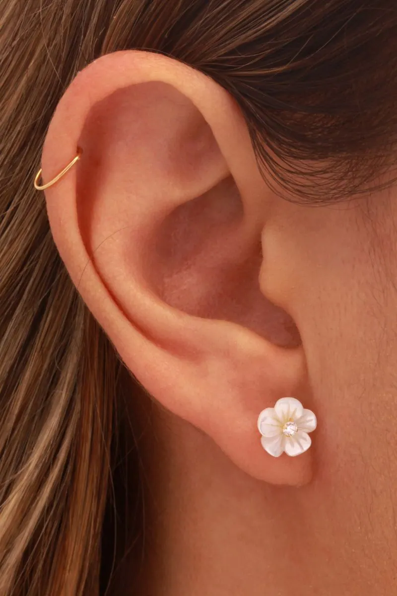 Brinco Flor de Madre Pérola com Zircônias, foto 2