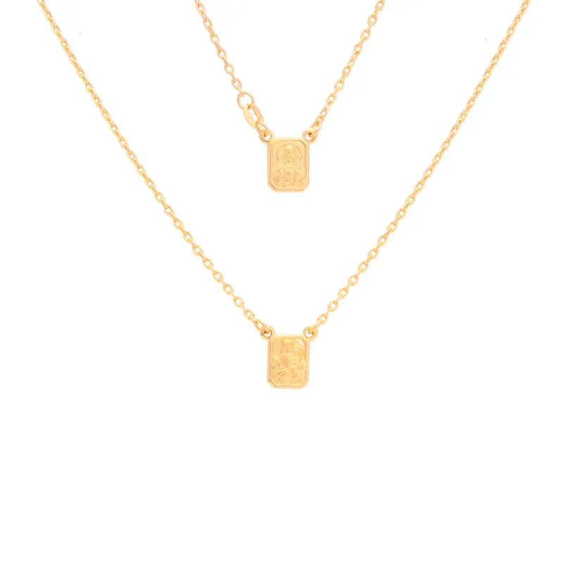 Escapulário Mini, joia em ouro 18k