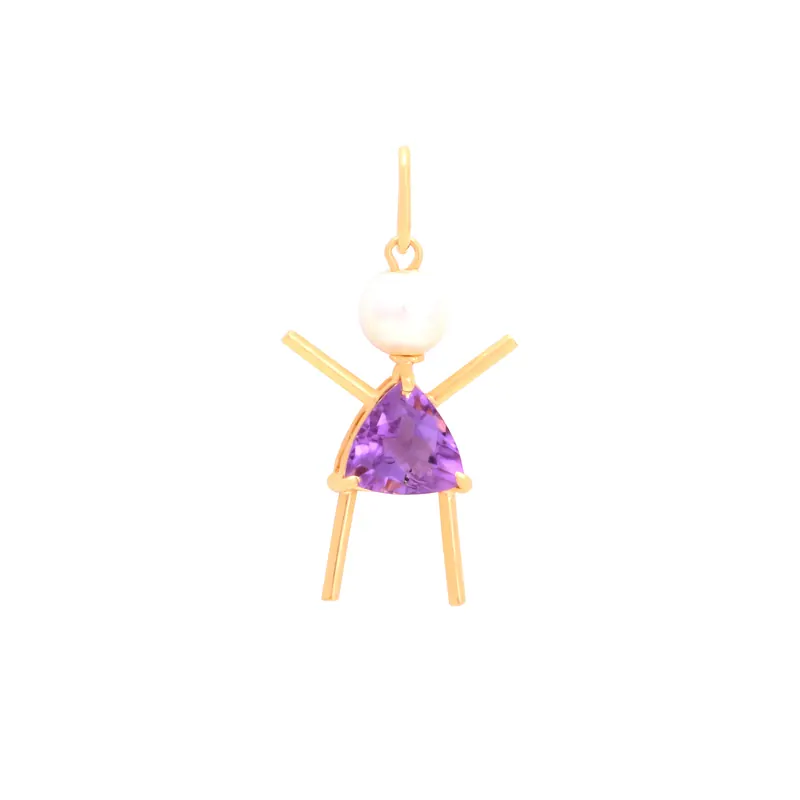 Pingente Nina, joia em ouro 18k