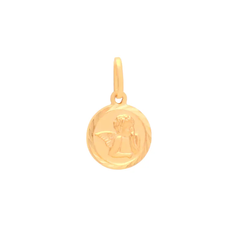Pingente Anjo da Guarda, joia em ouro 18k