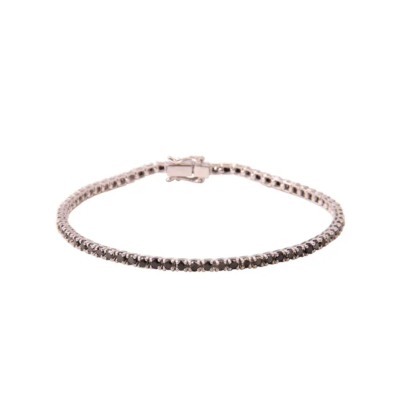 Pulseira Riviera Negra, joia em ouro 18k
