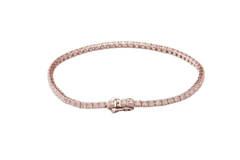 Pulseira Riviera Diamantes, joia em ouro 18k