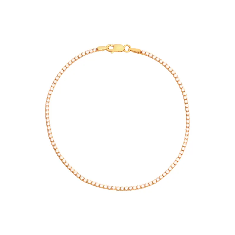 Pulseira Riviera em Zircônias, joia em ouro 18k