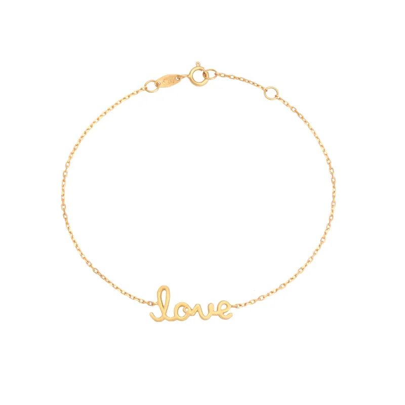 Pulseira Manuscrita, joia em ouro 18k