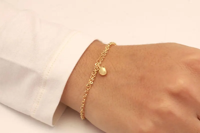 Pulseira Elo Português Coração, foto 2